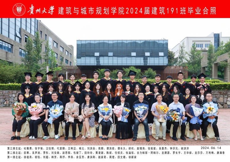 2024届建筑191班毕业照